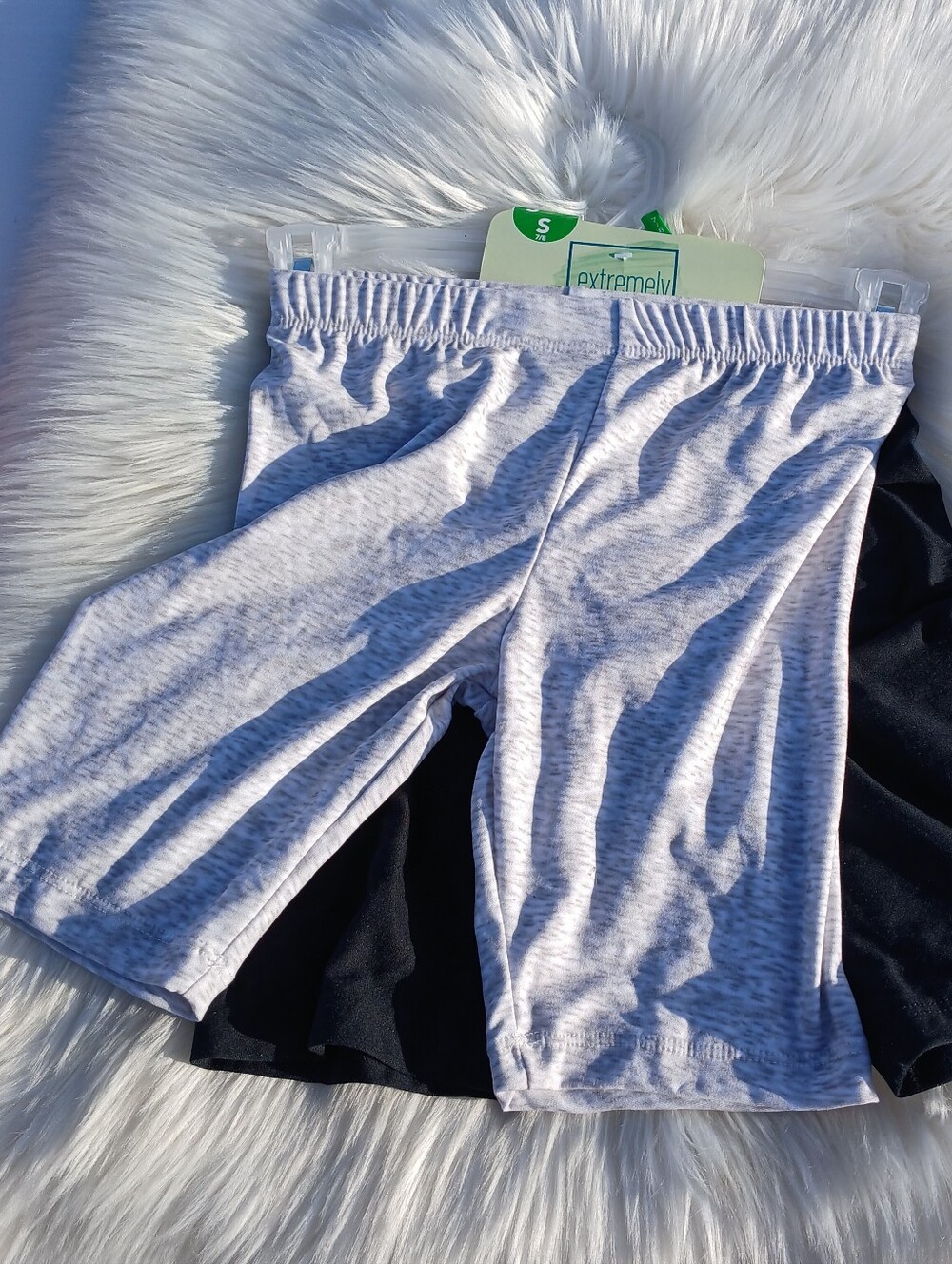 NEW NWT Shorts Two Pairs Black Gray girls size 7\8 summer clothing set basic